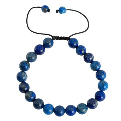 Edelsteen Armband Verstelbaar Lapis Lazuli (8 mm)