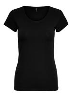 Only 15205059 Onllive Love Life S/s O-neck Top T-shirt Korte Mouw Black 15205059 - thumbnail