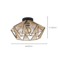 Eglo Landelijke plafondlampAdwickle - 43775 - thumbnail