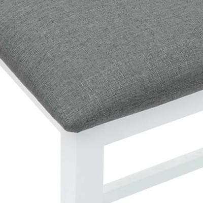 Barstoelen met kussens 2 st massief hout rubber wit