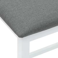 Barstoelen met kussens 2 st massief hout rubber wit - thumbnail