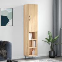 Hoge kast 34,5x34x180 cm bewerkt hout sonoma eikenkleurig - thumbnail