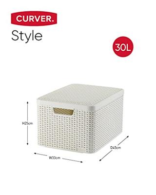 Curver Style mand L met deksel ivoor