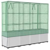 Plantenbak verhoogd met kashoes 160x40x153 cm rattanlook - thumbnail