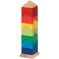 Goki houten stapel toren, 9dlg. - thumbnail
