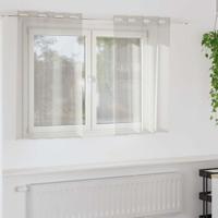 Voile Gordijn met gordijnen 2 pcs Crème 140 x 140 cm Polyester - thumbnail