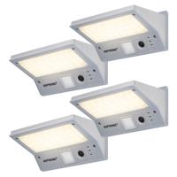 4x Burley - LED Solar Wandlamp met bewegingssensor en schemerschakelaar - 3 lichtstanden - 21LEDs - 3000K - IP65 Waterdicht - Solar buitenlamp - thumbnail