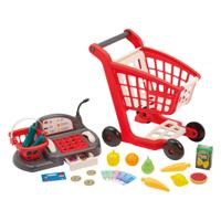 Ecoiffier 100% chef gevulde winkelwagen en kassa - 26dlg. - thumbnail