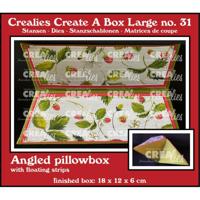 Crealies • snijmal hoekig kussendoosje groot met zwevende plakstroken - thumbnail