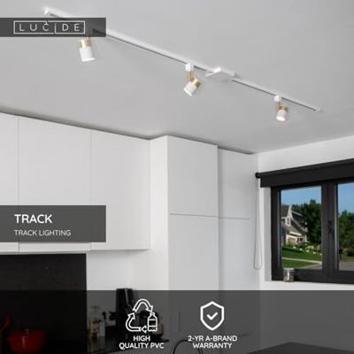 Lucide TRACK Startvoeding - 1-fase Railsysteem / Railverlichting - Enkel/Dubbel -Wit (Uitbreiding) Lucide TRACK Startvoeding - 1-fase Railsysteem / Railverlichting - Enkel/Dubbel -Wit (Uitbreiding)