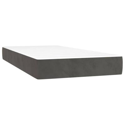 Pocketveringmatras medium 80x200x20 cm fluweel donkergrijs
