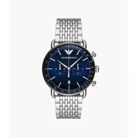 Emporio Armani Aviator blauwe wijzerplaat Herenhorloge AR11238 - thumbnail