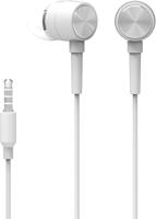 HP DHH-1111 In-ear hoofdtelefoon met volumeregeling en microfoon - wit - thumbnail