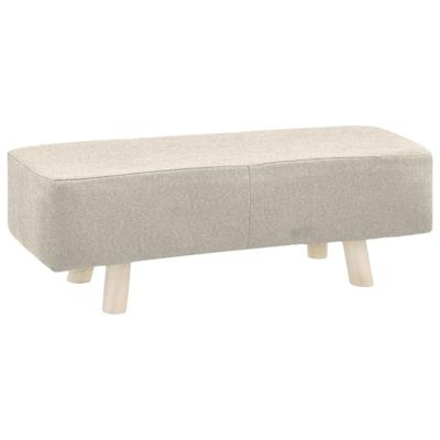 vidaXL Voetenbank 80x28x26 cm stof crèmekleurig