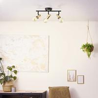 Brilliant Zwart met gouden plafondlampKerry 3-lichts - 99715/72 - thumbnail