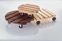 Plantentrolley economy vierkant donker gebeitst - thumbnail