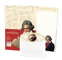 Briefpapier met enveloppen: Ludwig van Beethoven, Joseph Karl Stieler, Beethoven-Haus Bonn - thumbnail