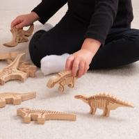 Tickit Houten Blokken Dinosaurus - thumbnail