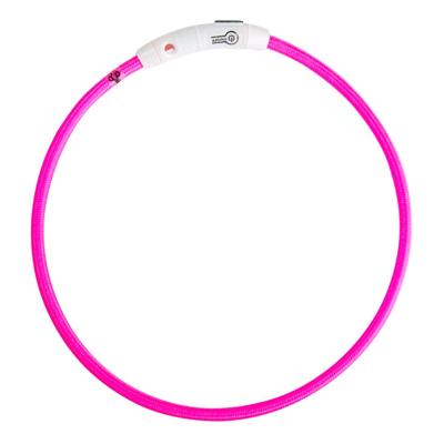 Trixie Flash Lichtgevende Band USB TPU/nylon roze 45 cm - thumbnail