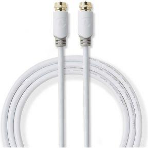 Nedis Satelliet- en Antennekabel | F-Male naar F-Male | 5 m | Wit | 1 stuks - CSBW41000WT50 CSBW41000WT50