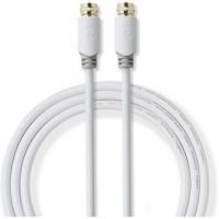 Satelliet- en antennekabel | F male - F male | 5,0 m | Wit [CSBW41000WT50] - thumbnail