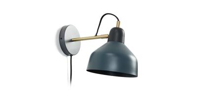 Kave Home Wandlamp 'Olimpia' kleur Petrolblauw