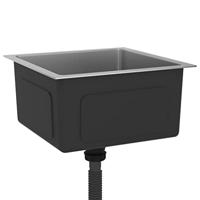 Gootsteen handgemaakt roestvrij staal - thumbnail