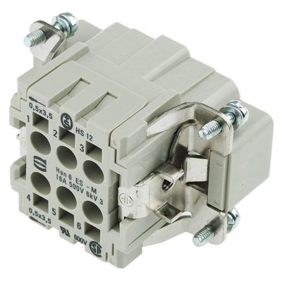 HARTING 09330062616 Pin-inzetstuk Han® E 6 + PE Cage Clamp 1 stuk(s) Piece