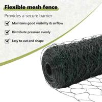 VidaXL Afrasteringspaal groen 10 x 0,6 m (50 mm gaas) staal en pvc - thumbnail