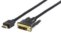 Equip 119329 high quality hdmi to dvi-d single-link adapter cable, m/m, 10m, gold-plated, black - thumbnail