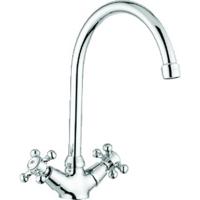 Paffoni Viola Keukenmengkraan 3/8 inch flexibele slang 1 kraangat Chroom glans VLV180CR - thumbnail