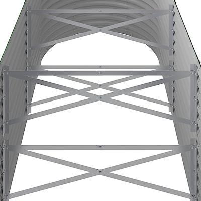 VidaXL Plantenbak 224x80x68 cm gegalvaniseerd staal groen