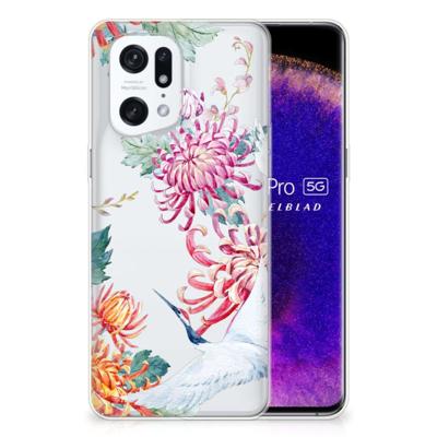 OPPO Find X5 Pro | TPU Hoesje | Bird Flowers