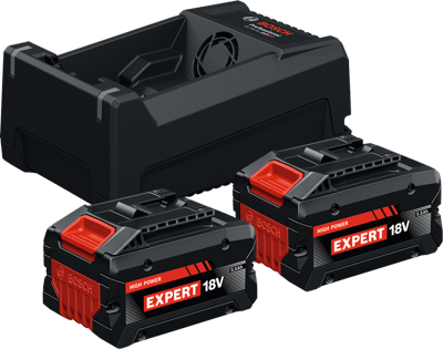 Bosch Blauw Accu Starterset EXBA18V-55 | 2x EXBA18V-55 + Lader GAL12V/18V-80 - 1600A0373P