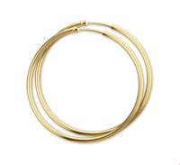 Oorringen ronde buis geelgoud 1.8 x 40 mm - thumbnail