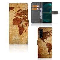 Sony Xperia 5III | Flip Cover | Wereldkaart - thumbnail