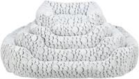 Trixie hondenmand mila hoekig pluche wit / grijs - thumbnail