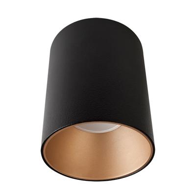 Lyora Black surface-mounted spotlightEye 8.9cm with gold - 8931