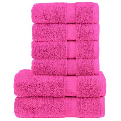 6-delige Handdoekenset SOLUND 600 g/m roze
