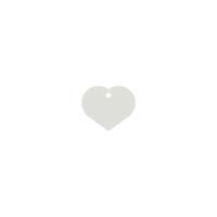 Naamplaatje voor halsband Imarc Heart Wit - thumbnail