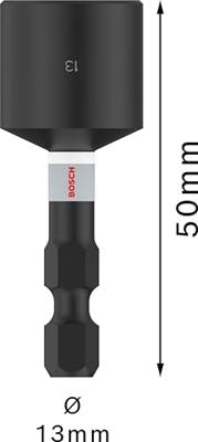 Dop 1/4-stift impact cont.13mm - thumbnail