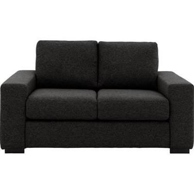 Goossens Bank Lucca grijs, stof, 2-zits, stijlvol landelijk