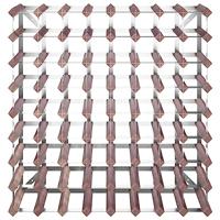 Wijnrek voor 72 flessen massief grenenhout bruin - thumbnail