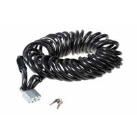 Falkx Staalkabel met slot 10 meter x 15 mm. met Lussen Geplastificeerd - thumbnail