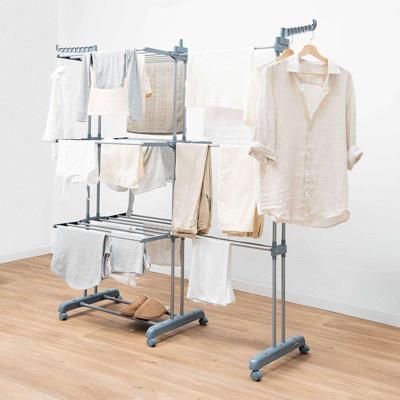 Opvouwbare verticale uitschuifbare wasdroger met wielen Dolver XL InnovaGoods 30 Stangen