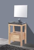 Lambini Designs Robusta Stone badkamermeubel eiken 60cm - thumbnail