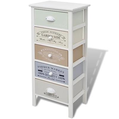 VidaXL Opslagkast met 5 lades franse stijl hout