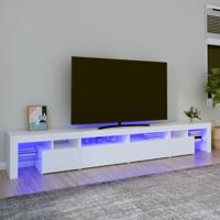 Tv-meubel met LED-verlichting 260x36,5x40 cm wit - thumbnail