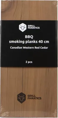 Grill Fanatics barbecue rookplanken 40 cm 2 stuks