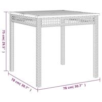 5-delige Tuinset met kussens poly rattan beige - thumbnail
